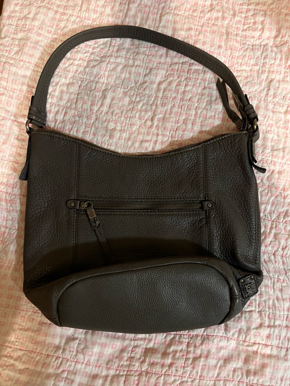 The Sak Pebbled Leather Shoulder Bag - Dark Brown